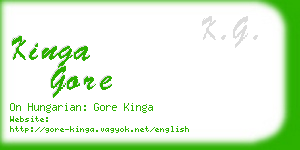 kinga gore business card